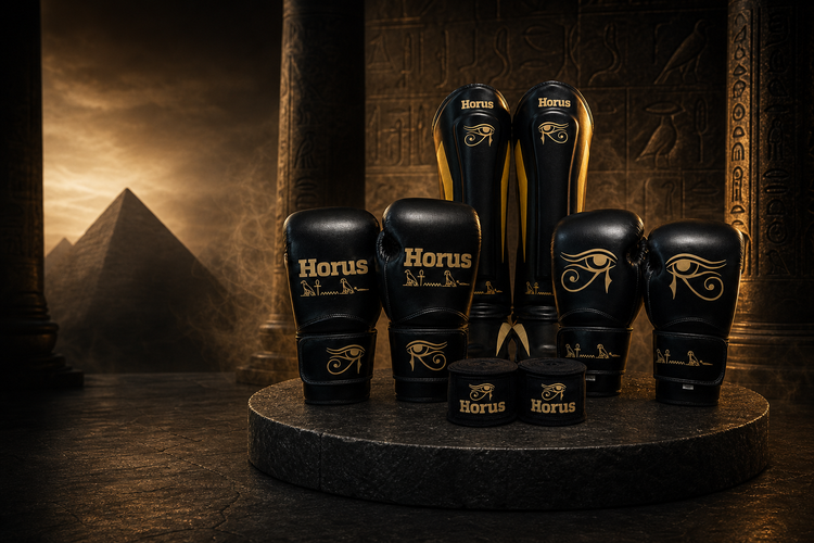 Horus World Sortiment auf einem schwarzen Steinsockel