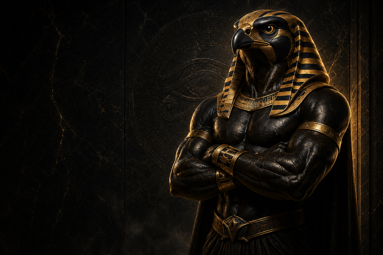 Expert Kollektion mit Horus-Falke und goldenem Licht