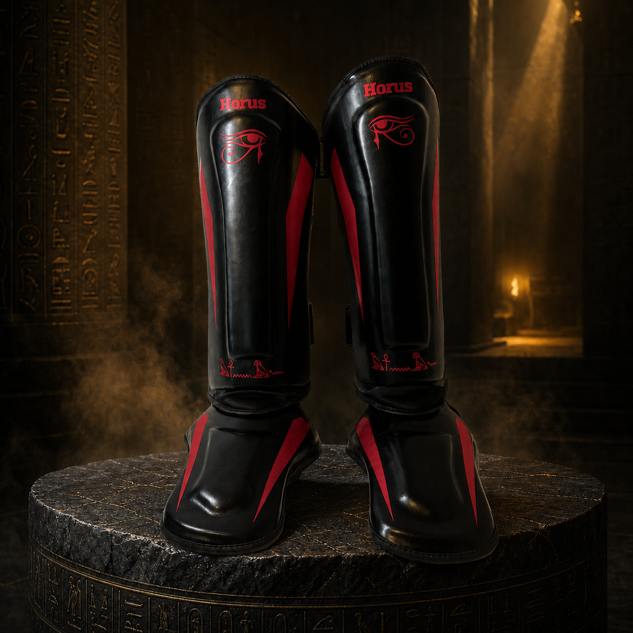 Expert Shinguard in der Farbvariante Sechmet Rot